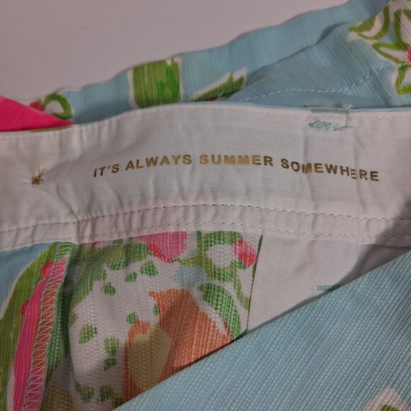 Lilly Pulitzer Callahan shorts sz 16 Tidal Wave Pans Garden NWT - Picture 6 of 12